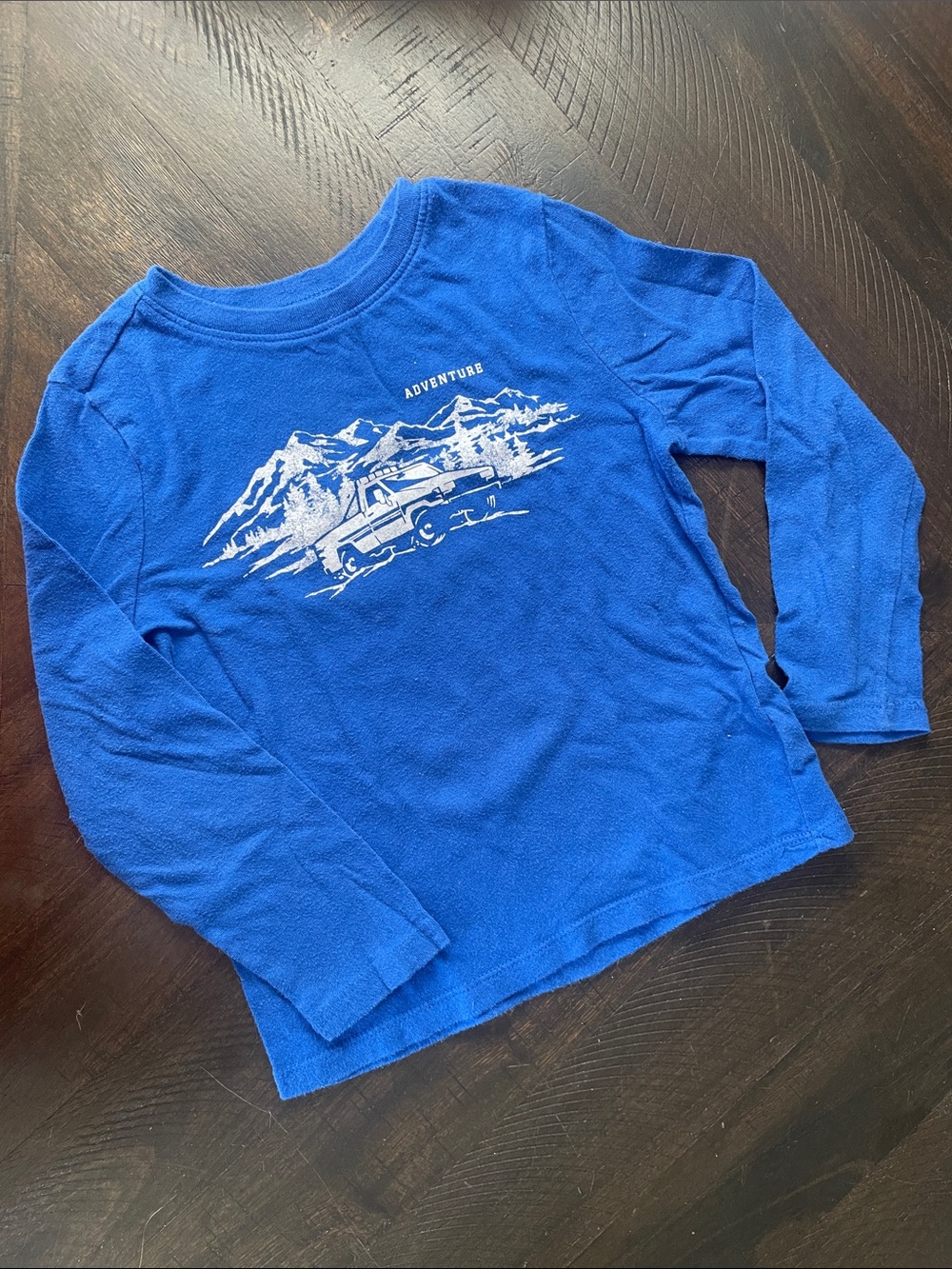 Old Navy Royal Blue Long-Sleeve 'Adventure' Graphic Tee